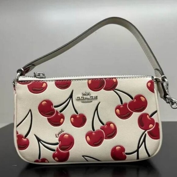 NWT ❤️ COACH CZ012 Nolita 19 With Cherry Print Purse Wristlet - Picture 5 of 9